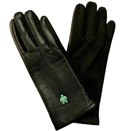 WOMEN’S TURQUOISE TURTLE GLOVES