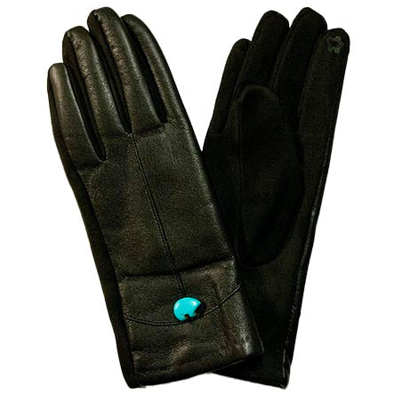 WOMEN’S TURQUOISE BEAR GLOVES