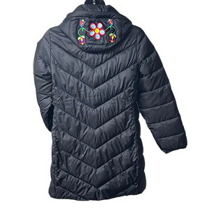 EASTERN WOODLAND FLORAL LONG PUFFY COAT