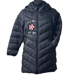 EASTERN WOODLAND FLORAL LONG PUFFY COAT