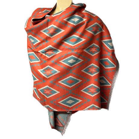 GEOMETRIC PASHMINA SCARF