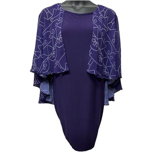 UNITY SKYDOME CHIFFON CAPE DRESS