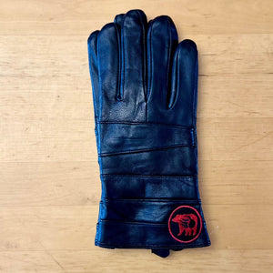 WOMENʼS LEATHER GLOVES BEAR PATCH